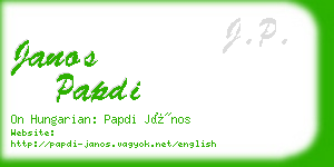 janos papdi business card